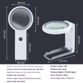 Desktop & Handheld Magnifying Glass 30X 10X with 18 LED Lights LED Magnifying Glass Axl gray