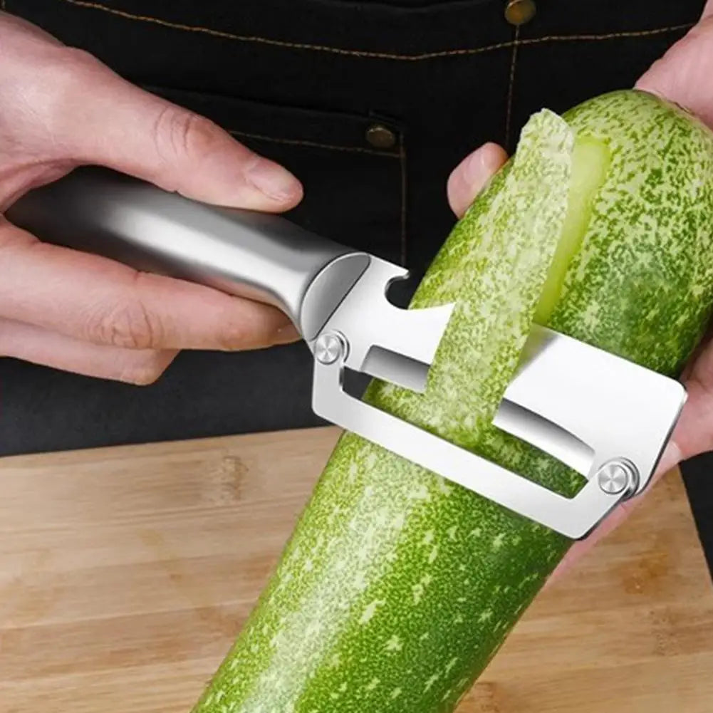Stainless Steel Fruit & Vegetable Peeler with Bottle Opener Kitchen Peeler Axl