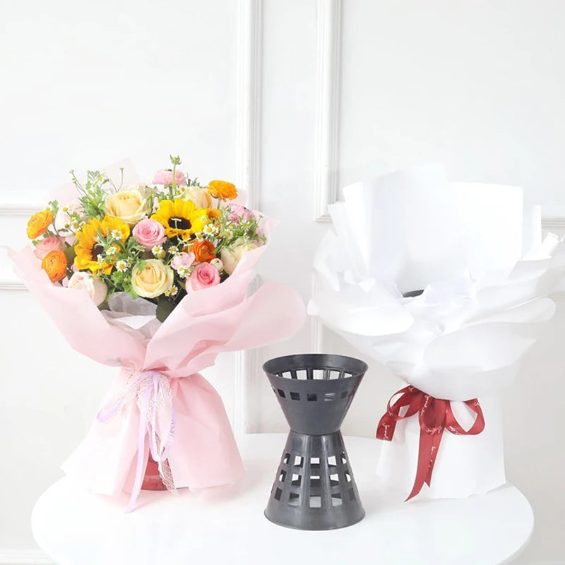 Plastic Bouquet Holder Base – Floral Arrangement Liner Stand Bouquet Holder Base Axl