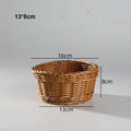 Handwoven Wicker Serving Basket | 10 Styles – Bread & Utensil Woven Serving Basket Axl 3