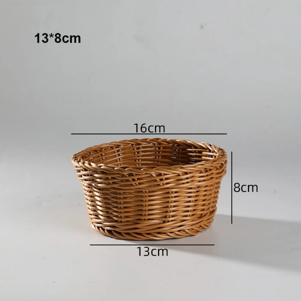 Handwoven Wicker Serving Basket | 10 Styles – Bread & Utensil Woven Serving Basket Axl 3