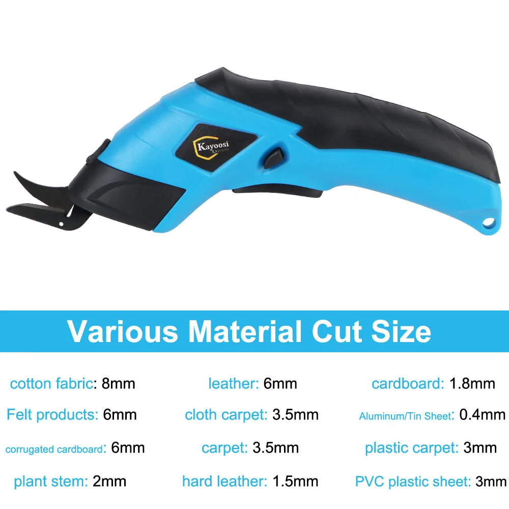 Wireless Electric Scissors – Tungsten Blade, 10,000 RPM Electric Scissors Axl
