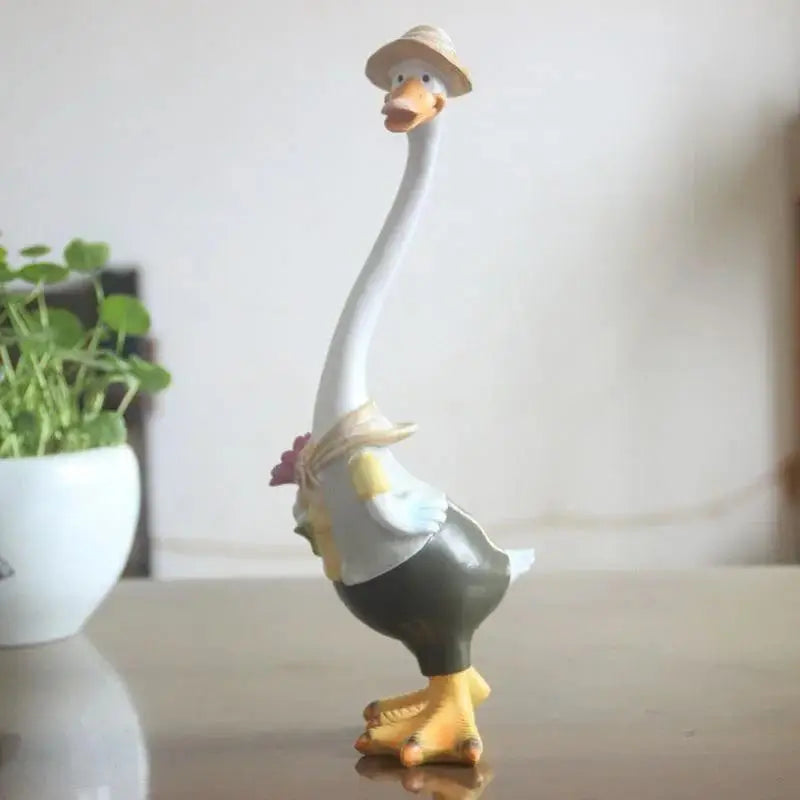 Resin Duck Family Garden Statue | Courtyard & Home Décor Garden Figurine Axl