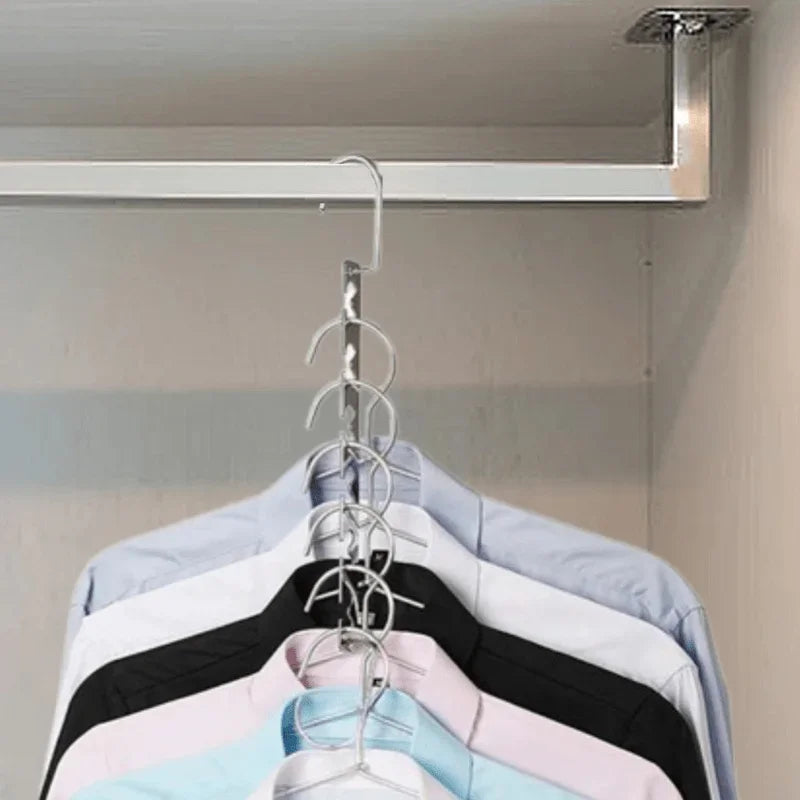 6-Hole Metal Coat Hanger – Space-Saving Closet Organizer Coat Hanger Organizer Axl