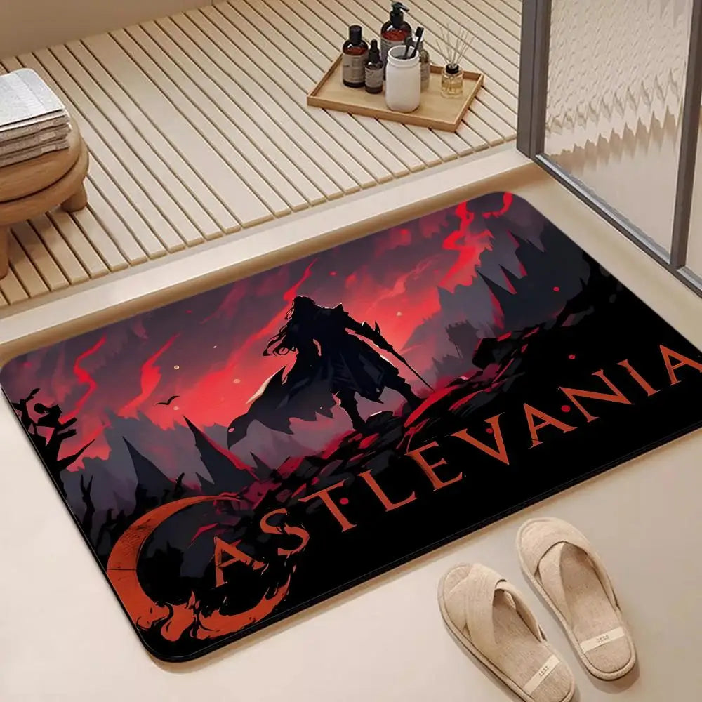 Castlevania Anime Diatomite Bath Mat – Non-Slip Quick Dry Anime Bath Mat Axl
