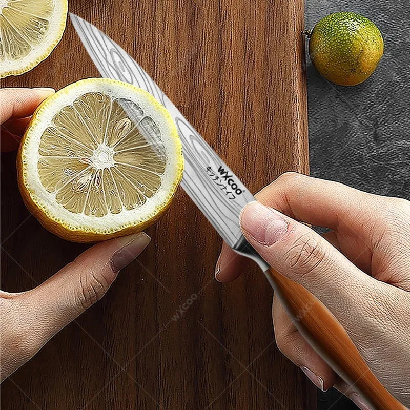 WXCOO Stainless Steel Santoku Knife – Pro Chef Kitchen Knife Santoku Chef Knife Axl