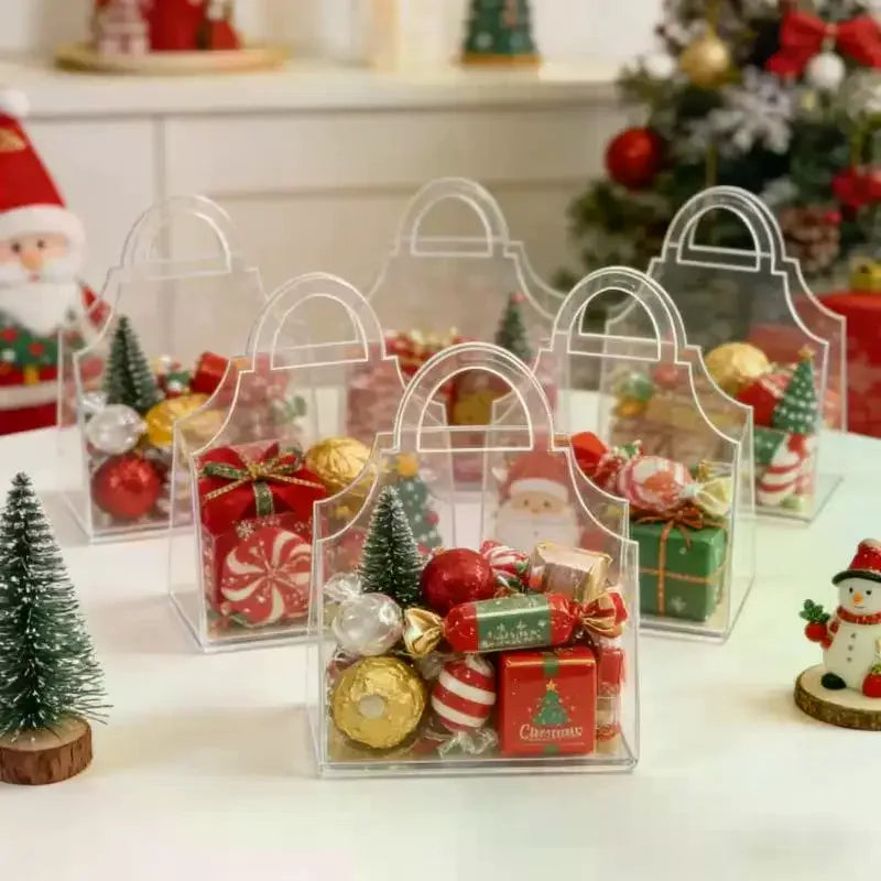 Clear Acrylic Handheld Gift Boxes Set of 5 – Transparent Storage Acrylic Gift Box Axl