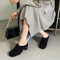 Women's Velvet Platform Slippers – Warm Non-Slip Winter Shoes Women's Slippers Axl black 39