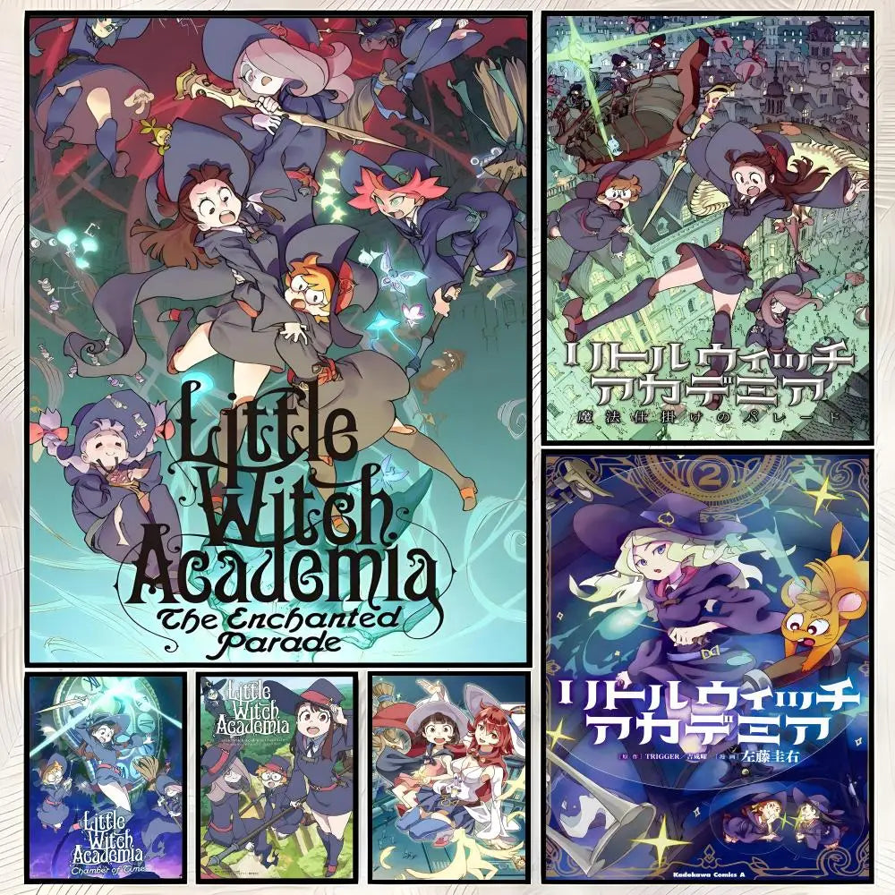 Little Witch Academia Anime PVC Wall Poster | Self-Stick HD Art Anime Wall Poster Axl