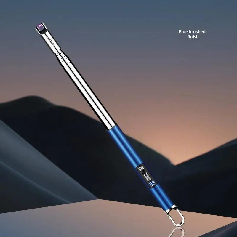 Retractable 100cm USB Arc Lighter – BBQ & Kitchen Igniter Electric Arc Lighter Axl Blue