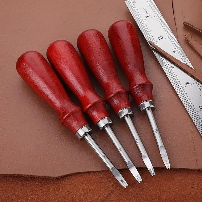 Beech Handle Leather Edge Trimmer & Rounding Tool – DIY Craft Leather Craft Tool Axl