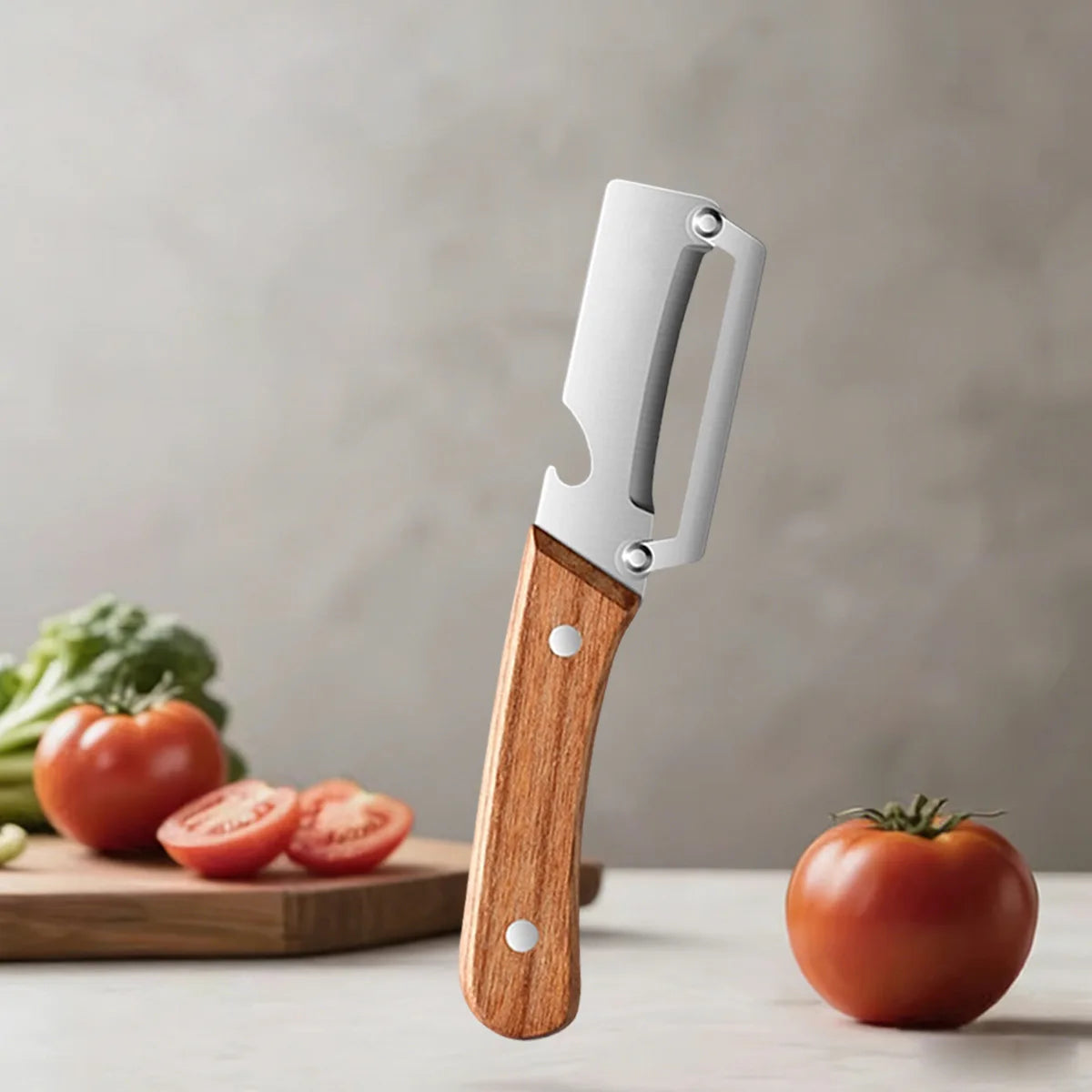 Stainless Steel Vegetable Peeler with Wooden Handle Vegetable Peeler Axl 1pcs-A