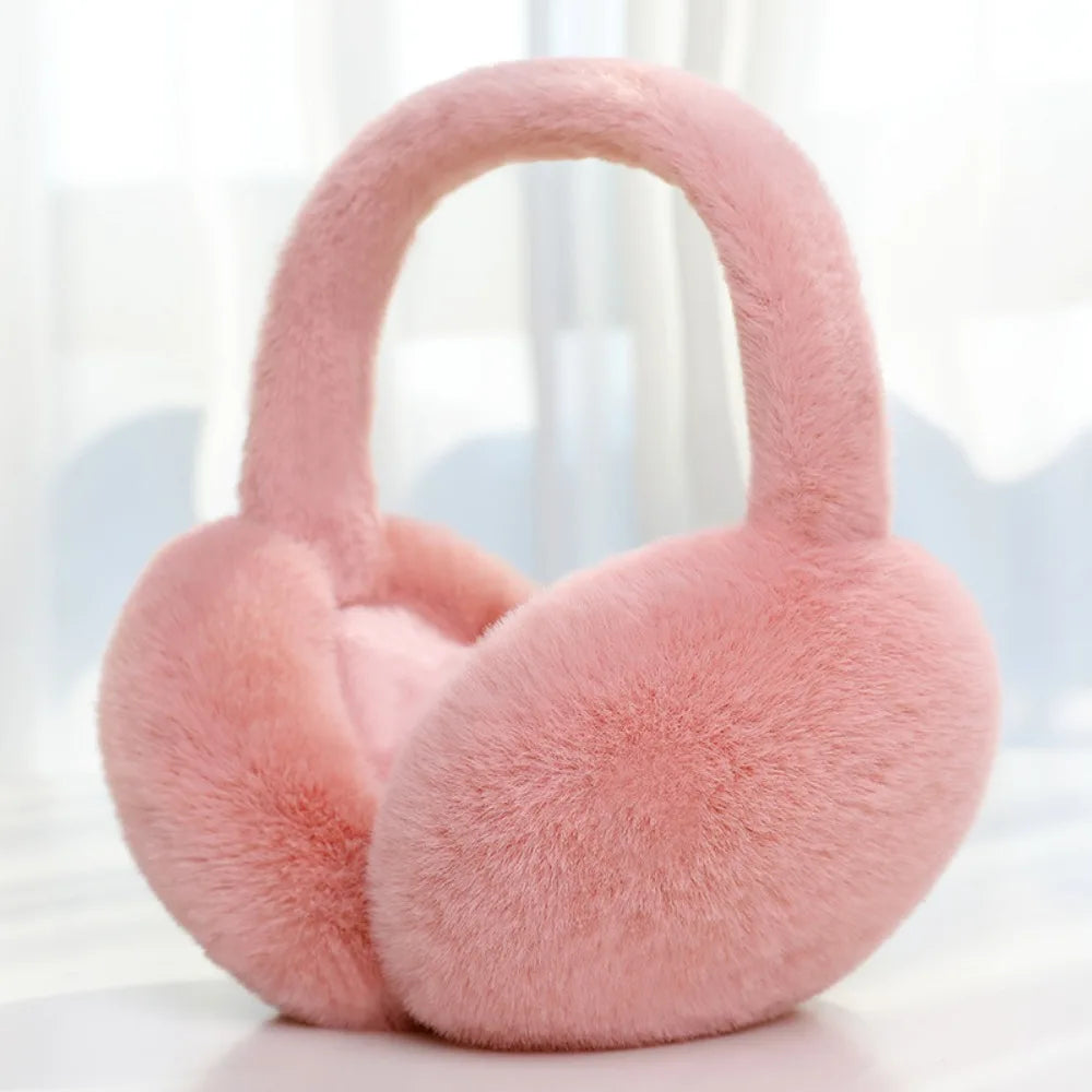 Warm Plush Ear Warmer – Foldable Unisex Winter Earmuffs Winter Ear Warmer Axl Dark pink