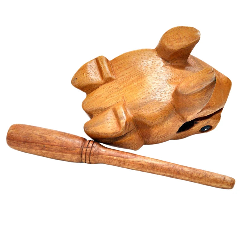 Thai Lucky Wooden Frog – Handcrafted Musical Decor Figurine Wooden Decor Figurine Axl