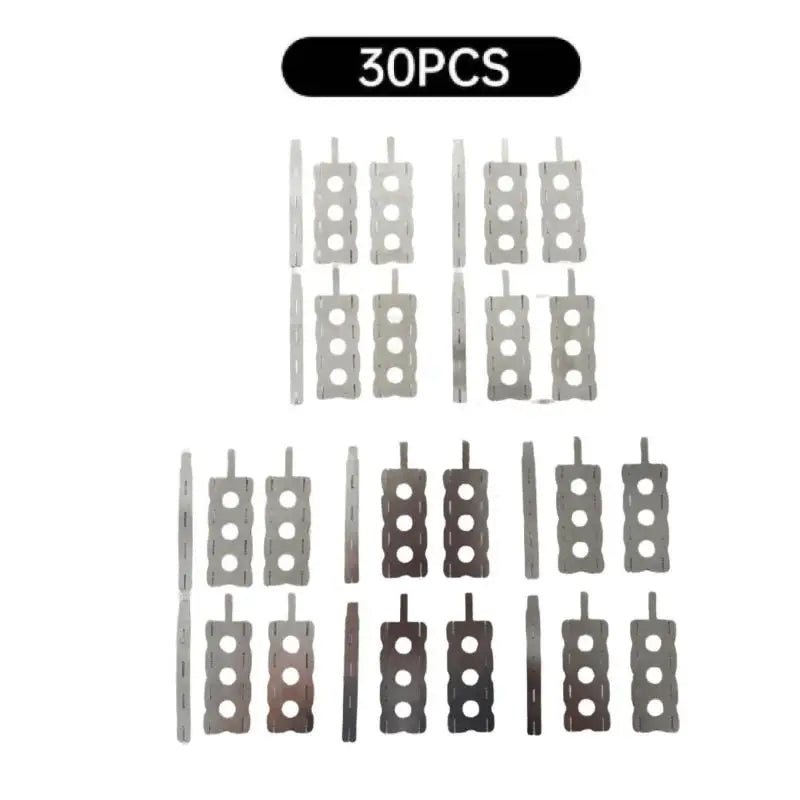 30 Pcs 18650 Nickel Sheets for Battery Spot Welding | 5 Sets Battery Nickel Strips Axl