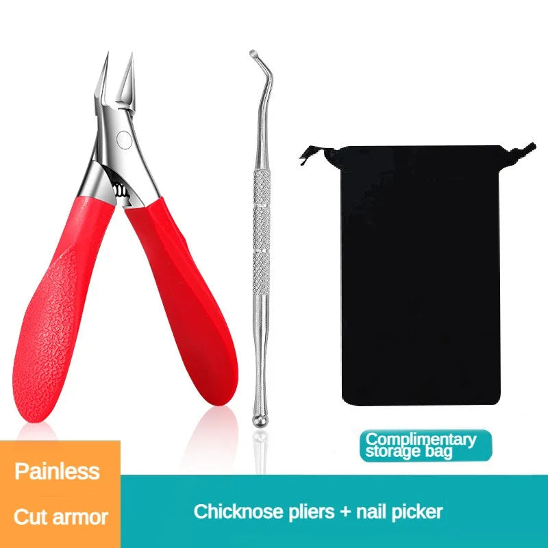 Professional Precision Toenail Clippers – Thick & Hard Nails Toenail Clippers Axl red pliers3pcs