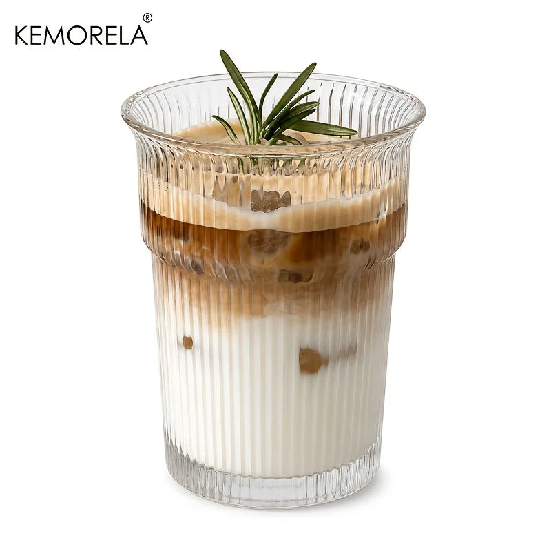 KEMORELA Borosilicate Glass Tumblers – Coffee, Whiskey & More Glass Tumbler Set Axl 1PCS 350ML