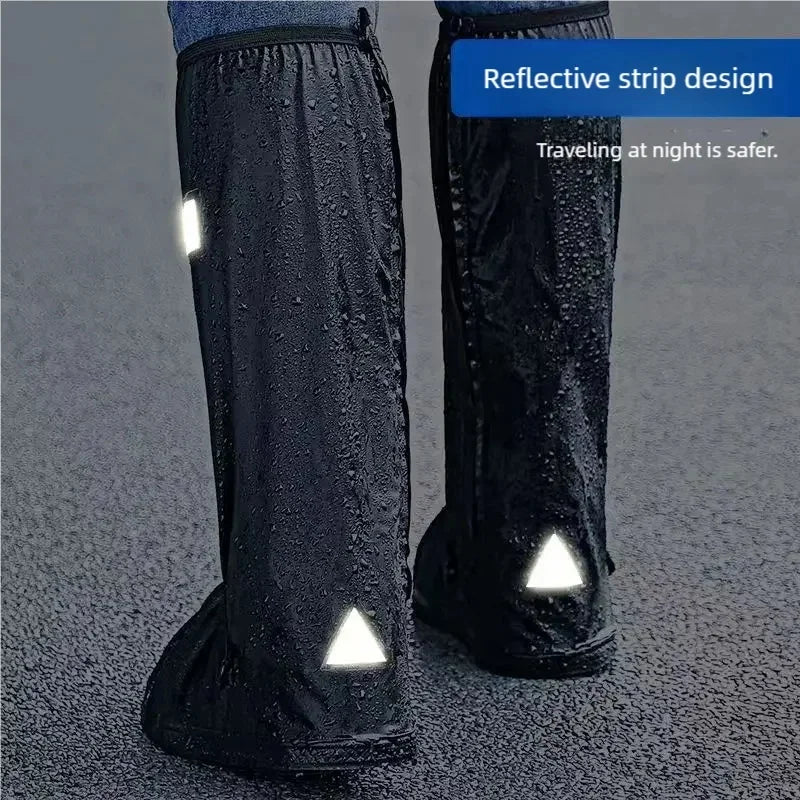 Waterproof High Ankle Rain Shoe Covers with Reflective Strips Rain Shoe Covers Axl