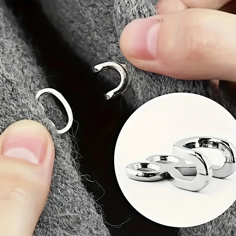 50-Set Zinc Alloy Invisible Hook & Eye Closures for Sewing Sewing Fasteners Axl