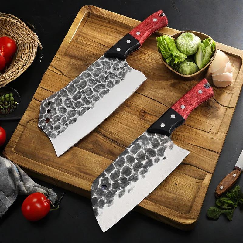 Forged Stainless Steel Kitchen Knife Set – Cleaver & Slicer Kitchen Knife Set Axl