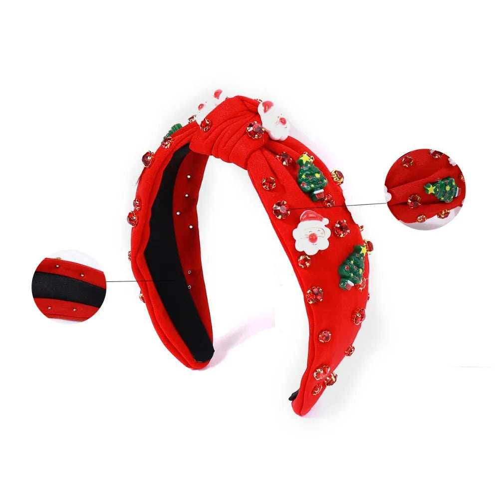 Rhinestone Christmas Hairband – Bow, Snowflake & Snowman Christmas Hairband Axl