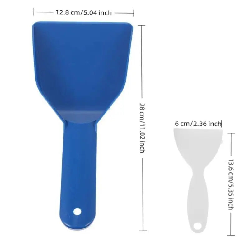 Plastic Freezer Frost Scraper Ice Removal Shovel – 1 or 2 Pcs Freezer Cleaning Tool Axl 2Pcs