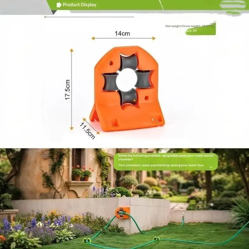 Garden Hose Guide Roller Bracket – Anti-Kink Corner Holder Hose Guide Roller Axl