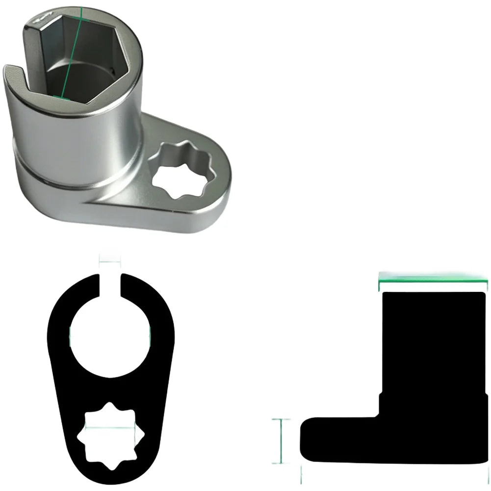 22mm Oxygen Sensor Socket Wrench – 3/8 & 1/2 Drive Tool Sensor Socket Wrench Axl
