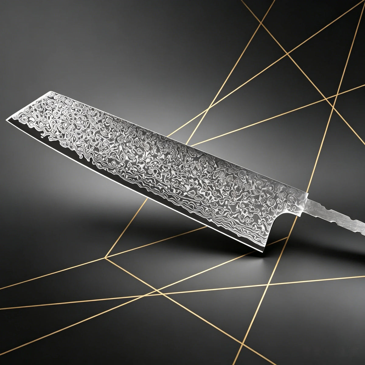 Damascus Steel Kiritsuke Knife Blade – Hand Forged DIY Chef Blade Knife Making Blade Axl Chef Blade