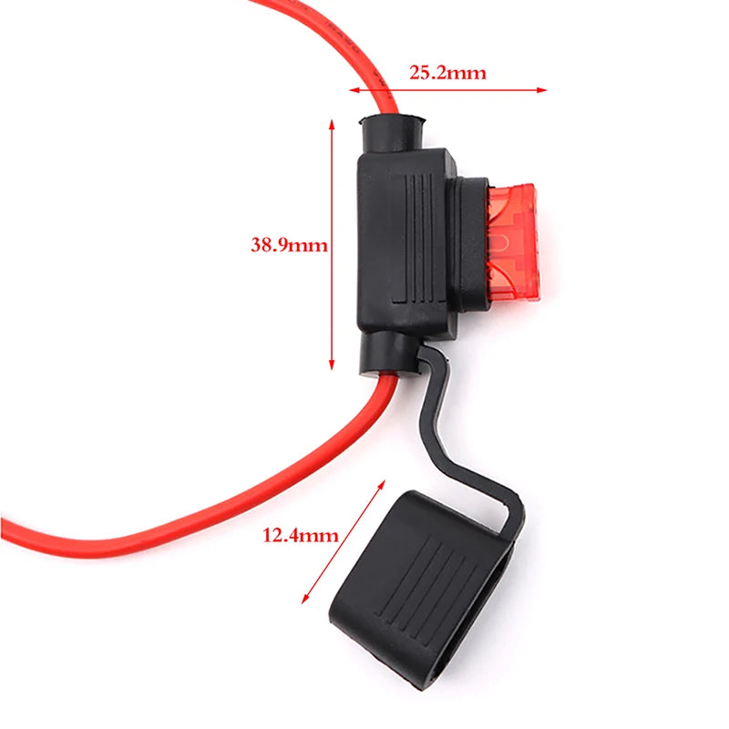 Waterproof Car Fuse Holder Tap Adapter Micro Mini Standard ATM 30A Car Fuse Tap Adapter Axl 16AWG Cable