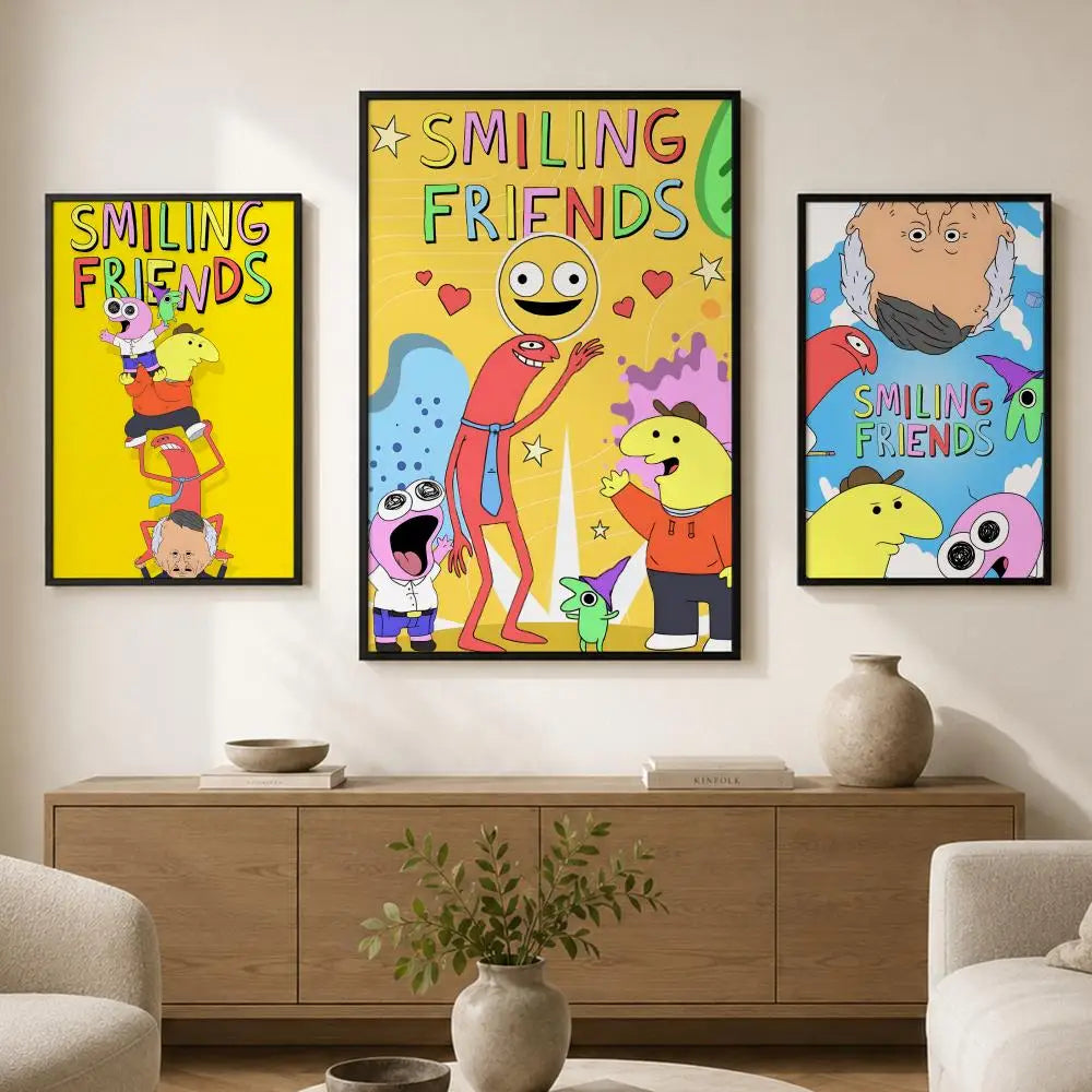 Smiling Friends Poster – Self-Adhesive Waterproof Wall Art Decorative Wall Poster Axl
