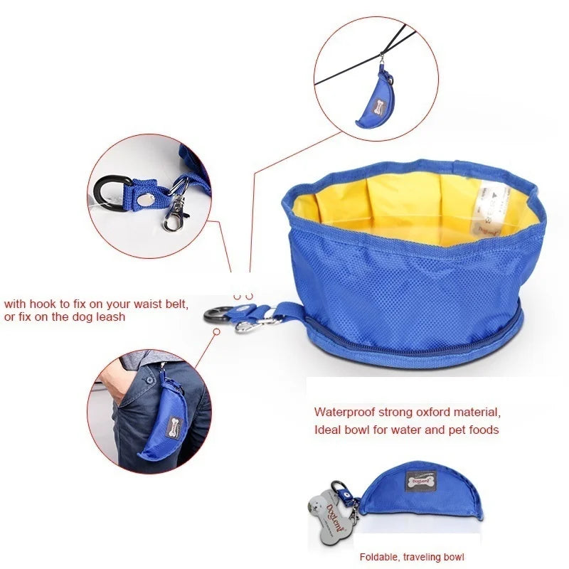 1100ml Foldable Dog Travel Bowl – Portable Collapsible Pet Bowl Foldable Pet Bowl Axl