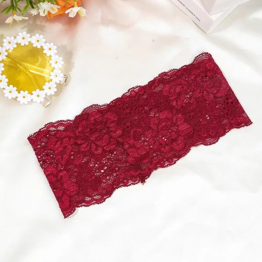 Korean Lace Wide Headband – Breathable Mesh Hair Wrap for Women Lace Hair Headband Axl