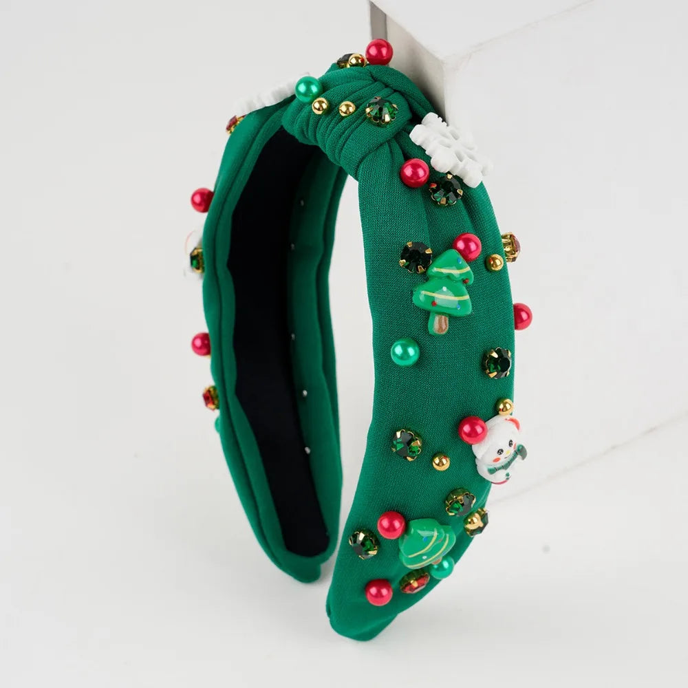 Rhinestone Christmas Hairband – Bow, Snowflake & Snowman Christmas Hairband Axl