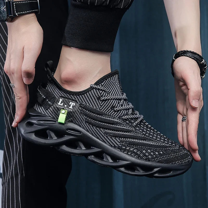 Men's Breathable Running Sneakers – Lace-Up Sports Shoes Men's Running Sneakers Axl
