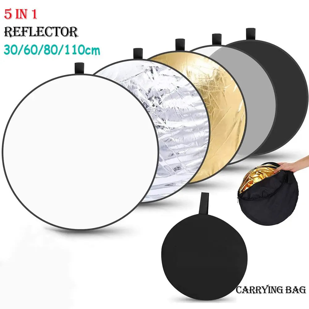 80cm 5-in-1 Collapsible Photography Reflector + Carry Bag Photography Reflector Axl