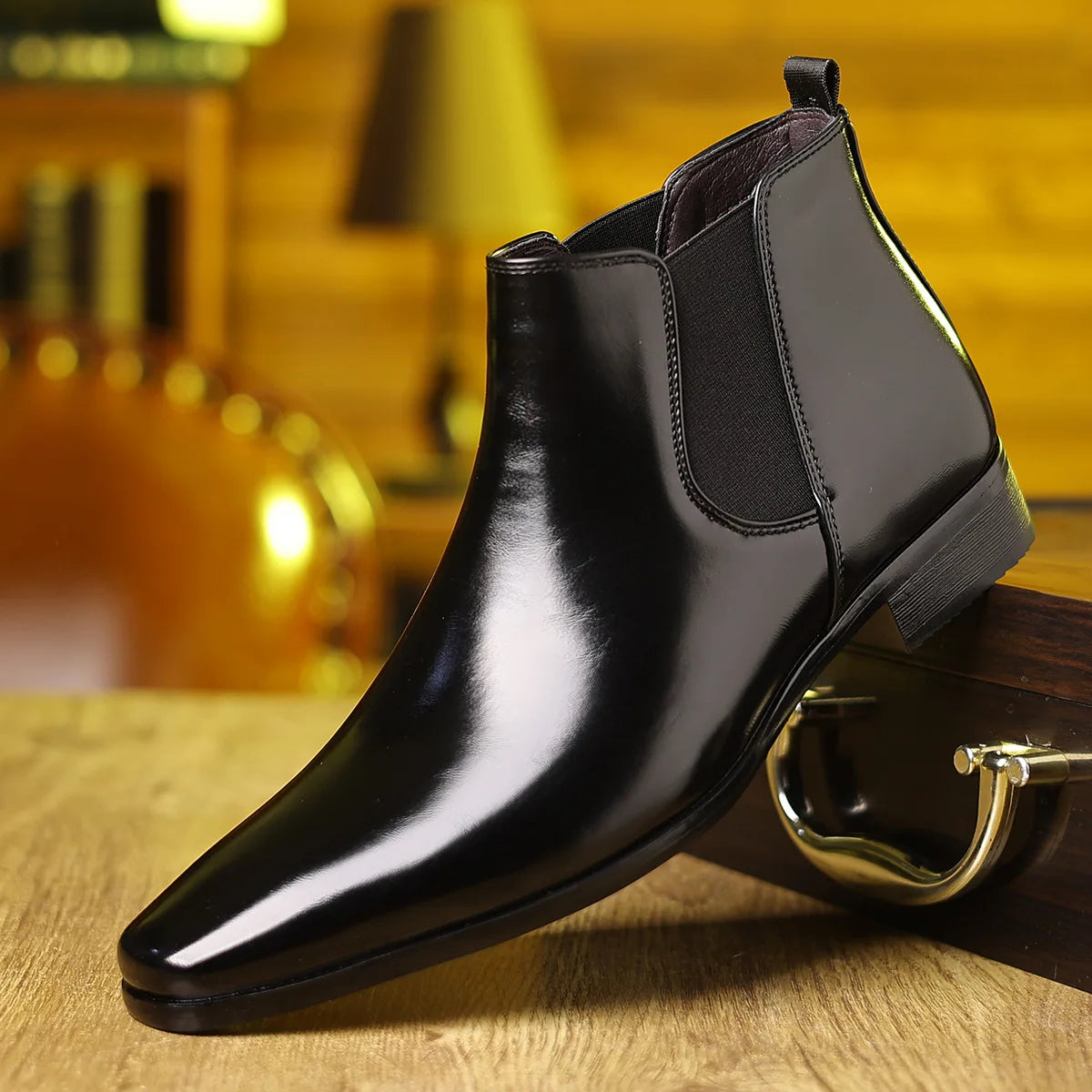 Men's Luxury Chelsea Boots – Soft-Sole Business Ankle Boots Men's Chelsea Boots Axl Black 46