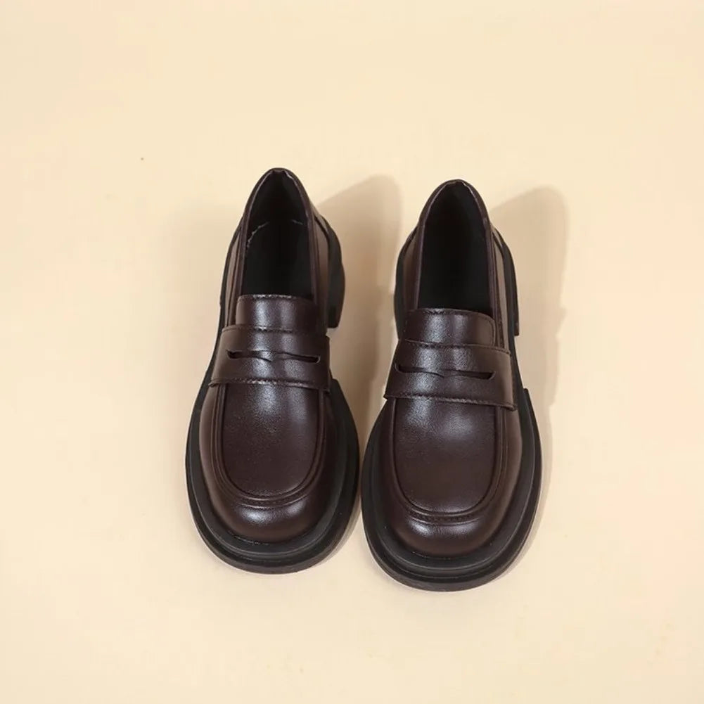 Japanese Lolita Platform Loafers – Women's Cosplay Slip-On Shoes Platform Loafers Axl