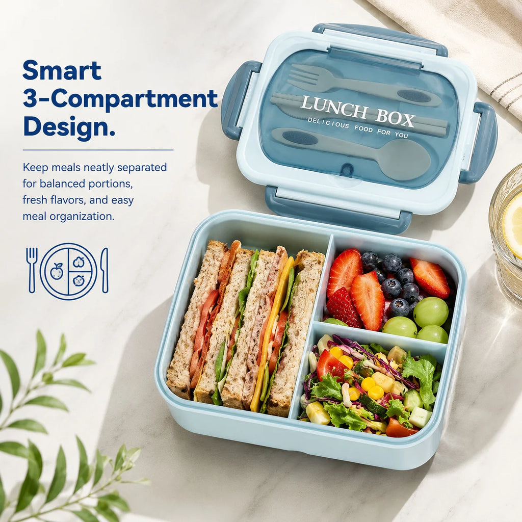 Leak-Proof Lunch Box Set with Tableware – Microwave Safe Lunch Box Set Axl