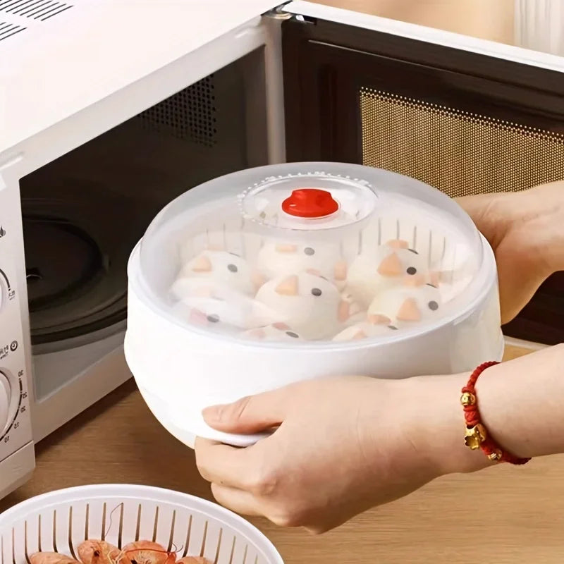 Microwave Steamer – Food Grade High Temp Cooking Tool Microwave Steamer Axl