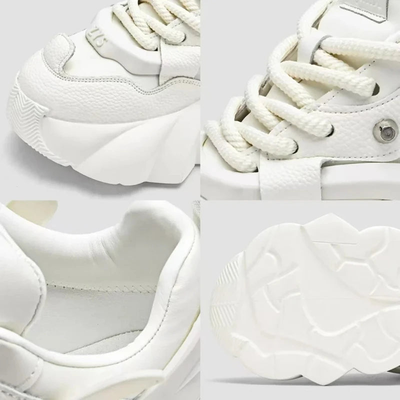 Men's Chunky Sneakers – Lace-Up Height Boost Casual Shoes Chunky Sneakers Axl