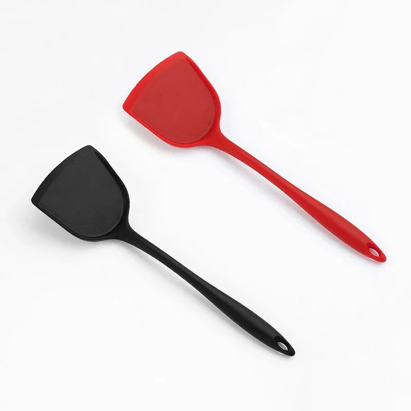 Food Grade Silicone Wok Spatula – Long Handle Kitchen Turner Silicone Kitchen Spatula Axl