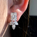 Huitan CZ Stud Earrings – Geometric Cubic Zirconia Fashion Jewelry CZ Stud Earrings Axl E4999