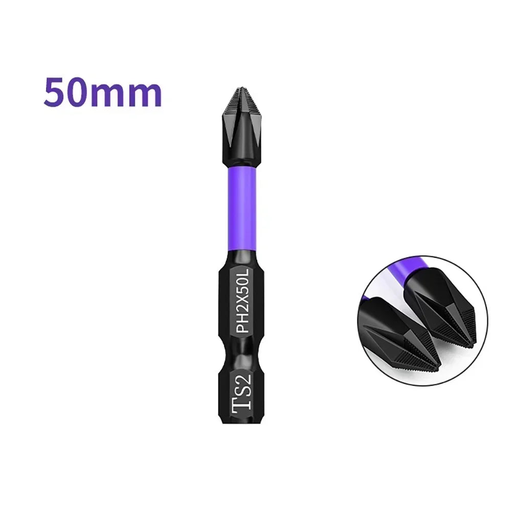 PH2 Magnetic Screwdriver Bit – Non-Slip Alloy Steel 25–150mm Screwdriver Bit Axl 50mm China Mainland