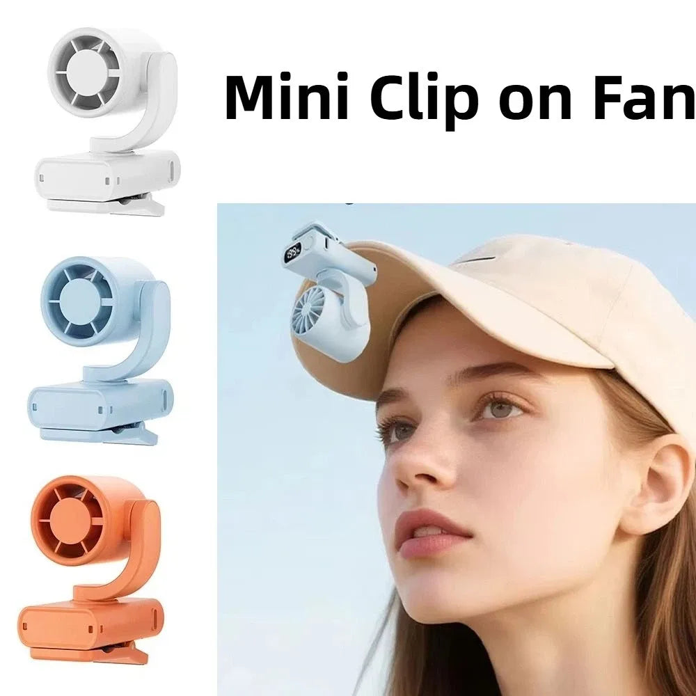 Mini Clip-On Fan – USB Rechargeable, Remote & 7.5h Battery Clip-On Personal Fan Axl