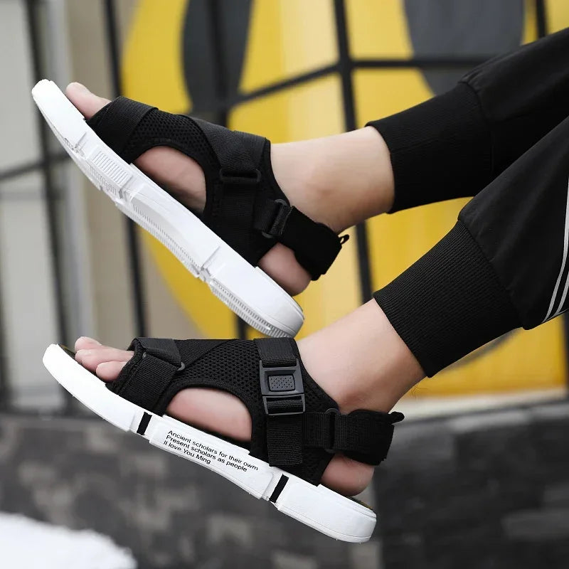 Men's Woven Gladiator Sandals – Non-Slip Beach Flat Shoes Men's Gladiator Sandals Axl