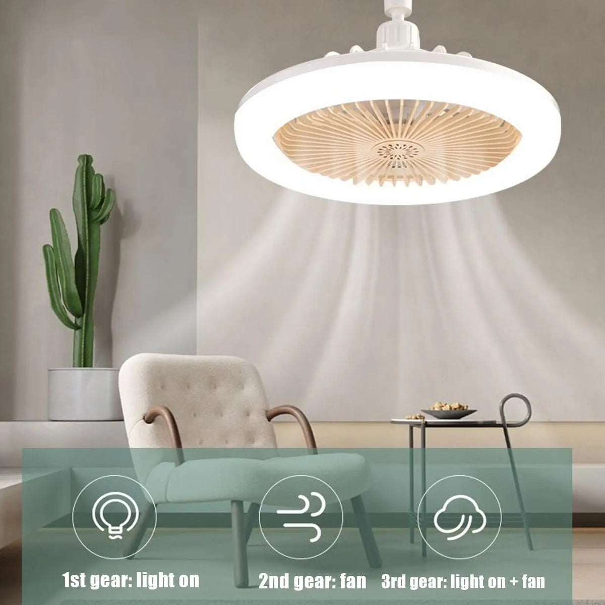 Dimmable Ceiling Fan with Light, Remote, Timer & 3 Speeds Ceiling Fan Light Axl
