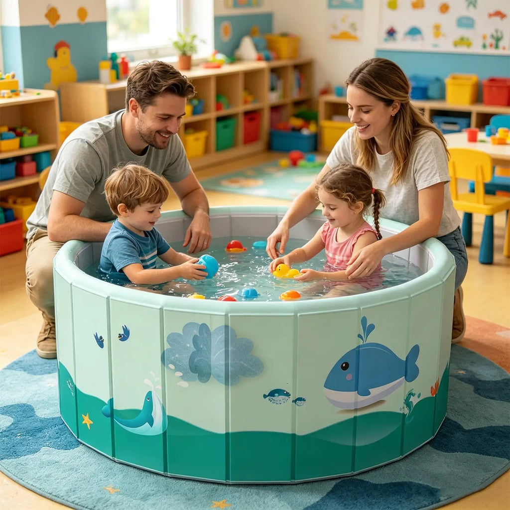 Foldable Non-Inflatable PVC Pool – Kids, Adults & Pets Foldable Swimming Pool Axl
