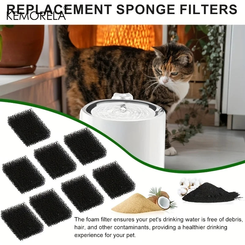 Kemorela Pet Fountain Foam Filter – Petkit Eversweet Compatible Pet Fountain Filter Axl