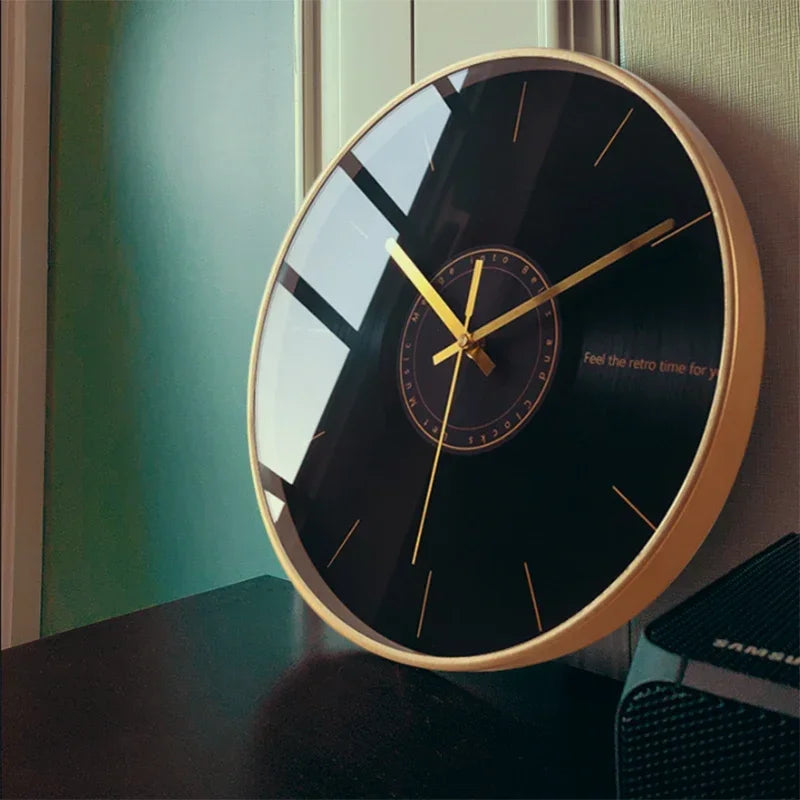 Nordic Silent Wall Clock – 12" Modern Metal Home Decor Silent Wall Clock Axl